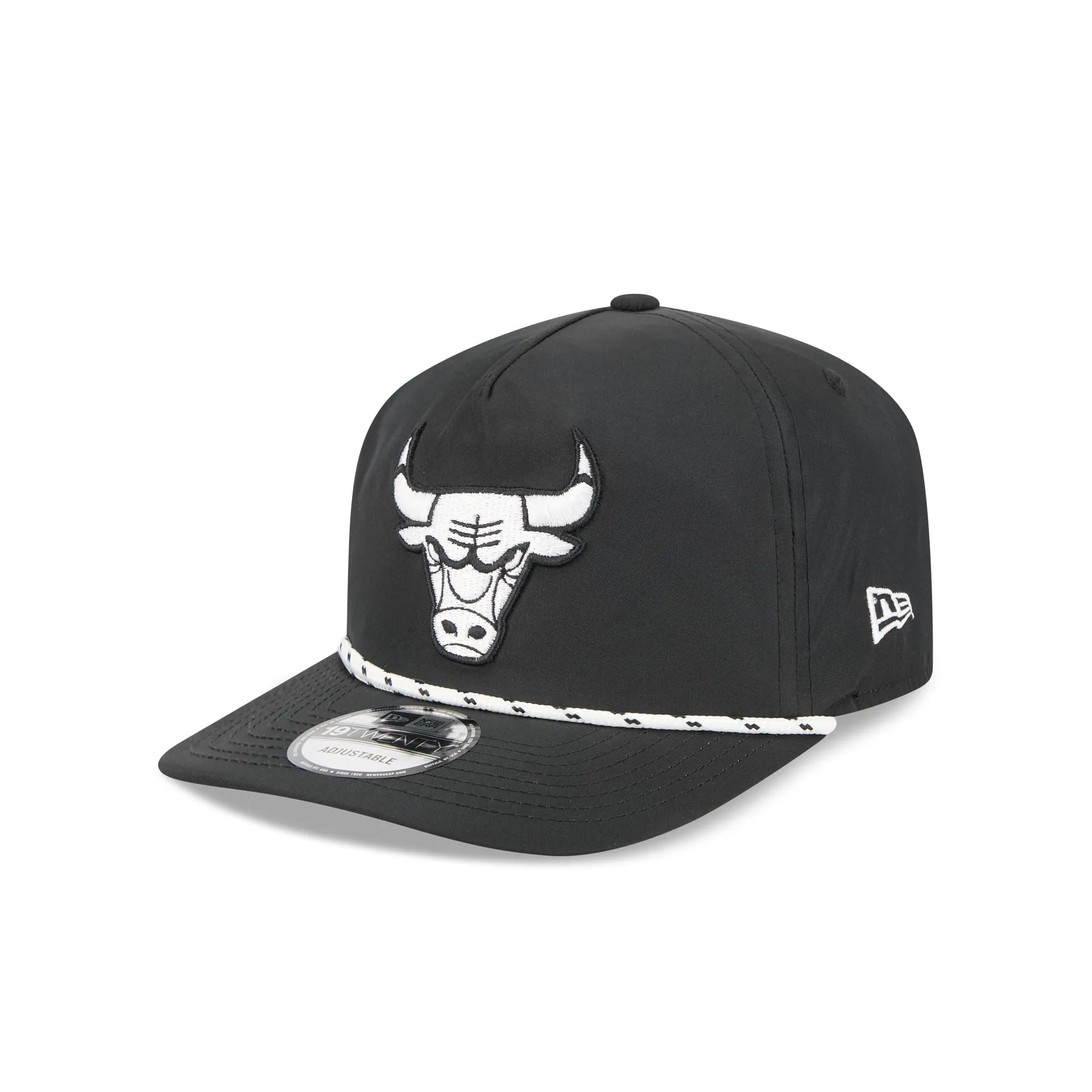 Chicago Bulls Black and White Rope 19TWENTY Snapback Hat sold by New Era