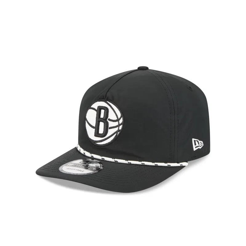 Brooklyn Nets Black and White Rope 19TWENTY Snapback Hat sold by New Era