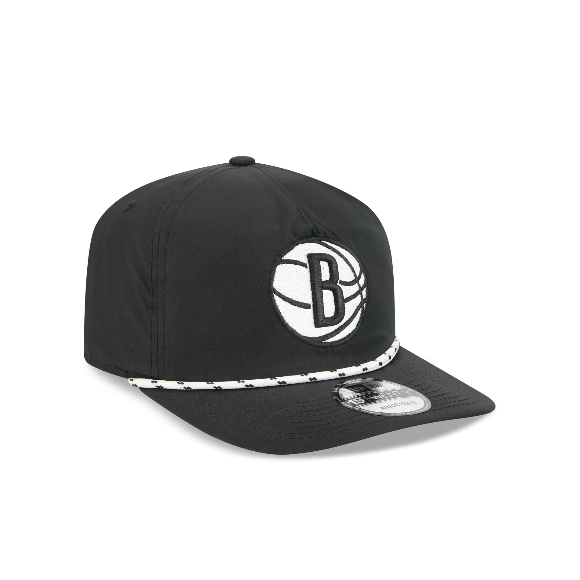 Brooklyn Nets Black and White Rope 19TWENTY Snapback Hat sold by New Era product image thumbnail 3
