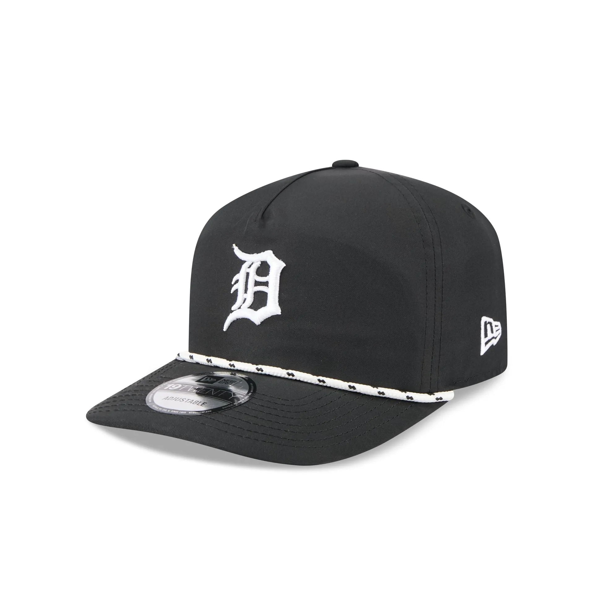 Detroit Tigers Black and White Rope 19TWENTY Snapback Hat sold by New Era