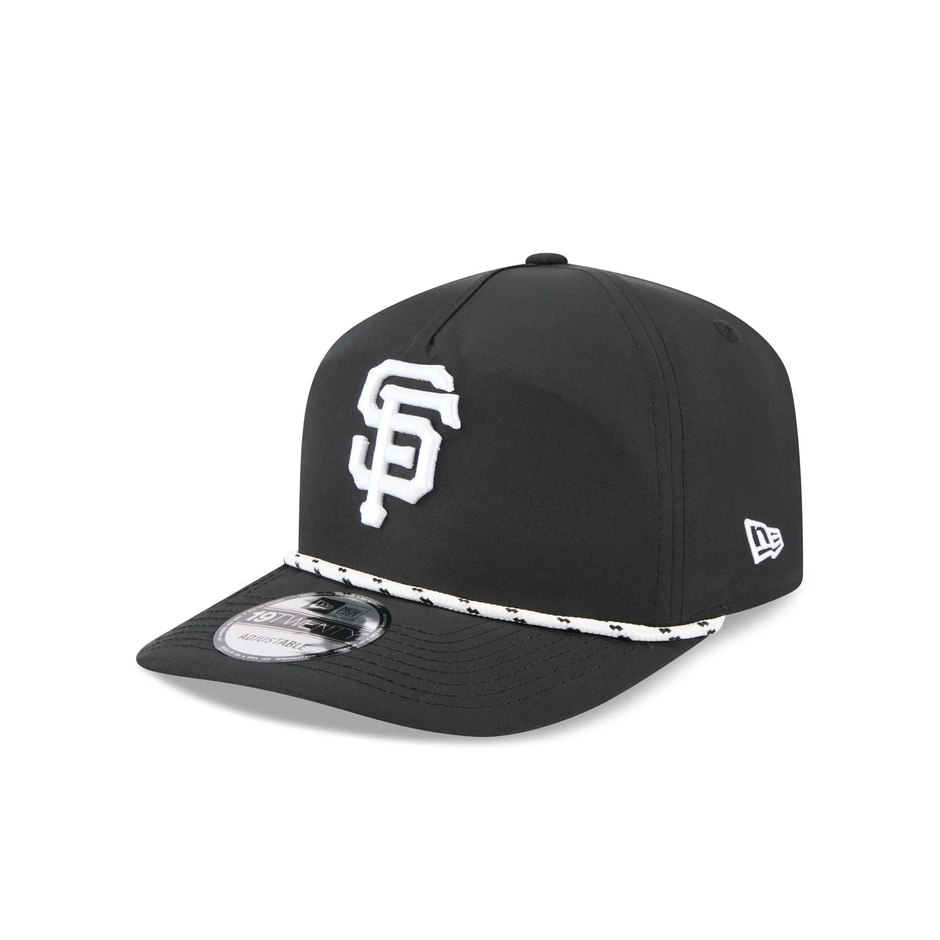San Francisco Giants Black and White Rope 19TWENTY Snapback Hat sold by New Era