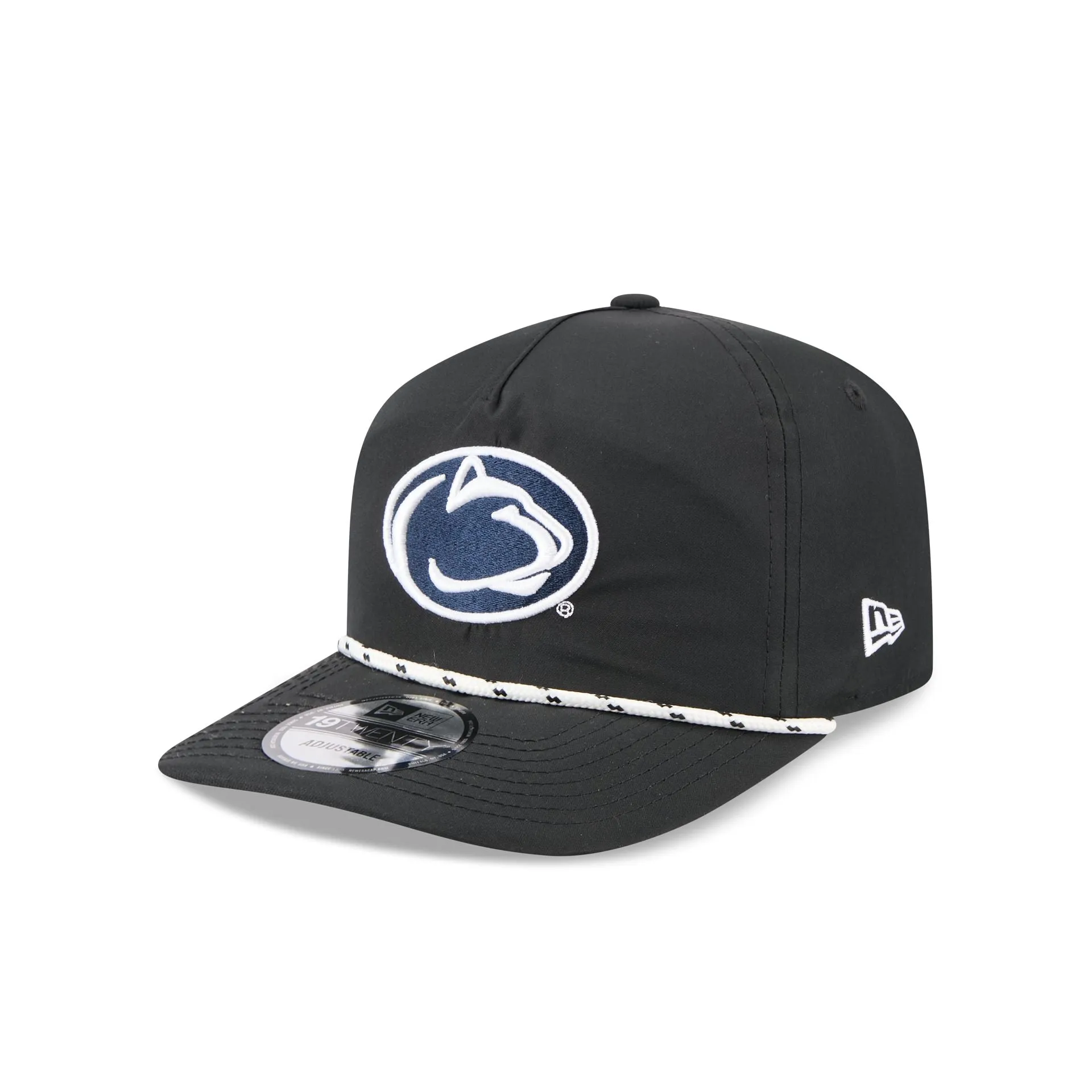 Penn State Nittany Lions Black and White Rope 19TWENTY Snapback Hat sold by New Era