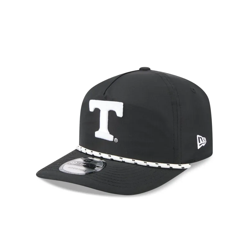 Tennessee Volunteers Black and White Rope 19TWENTY Snapback Hat sold by New Era