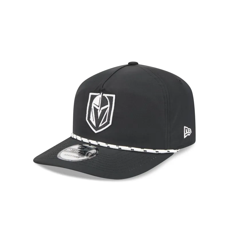 Vegas Golden Knights Black and White Rope 19TWENTY Snapback Hat sold by New Era