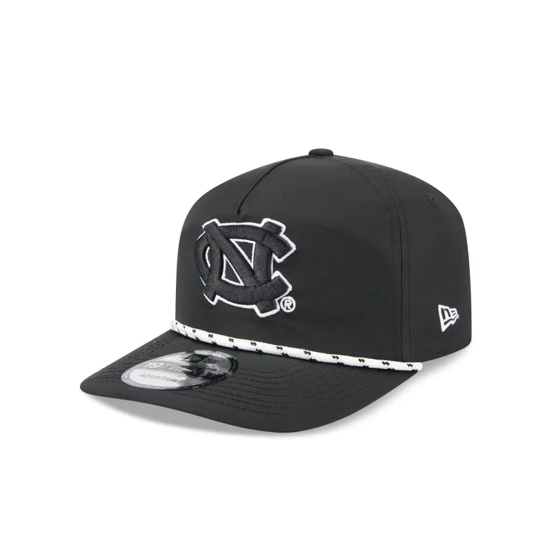 North Carolina Tar Heels Black and White Rope 19TWENTY Snapback Hat sold by New Era