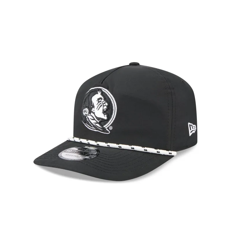Florida State Seminoles Black and White Rope 19TWENTY Snapback Hat sold by New Era