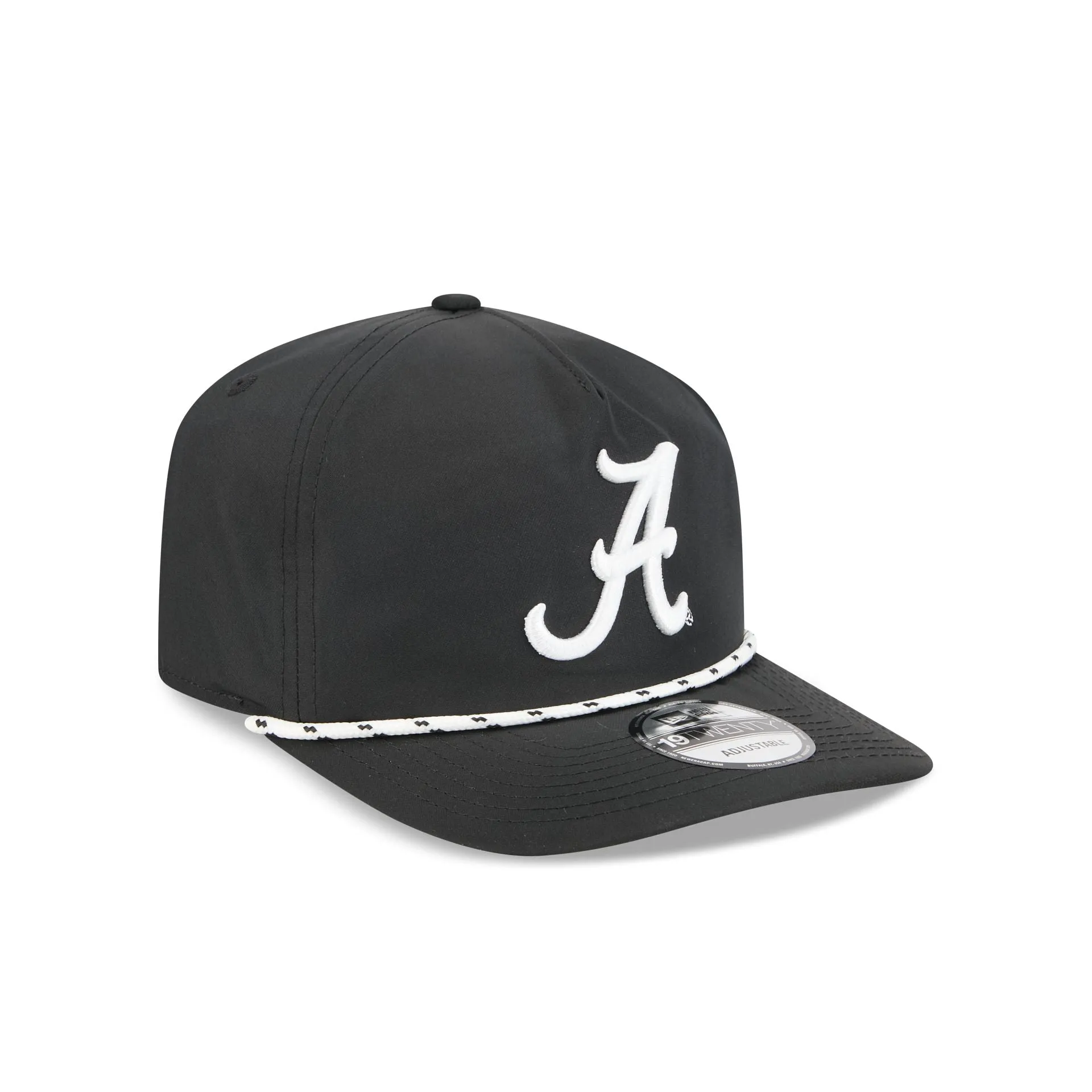 Alabama Crimson Tide Black and White Rope 19TWENTY Snapback Hat sold by New Era product image thumbnail 3