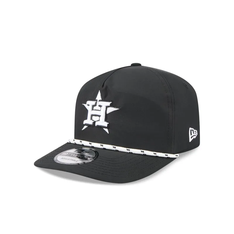 Houston Astros Black and White Rope 19TWENTY Snapback Hat sold by New Era
