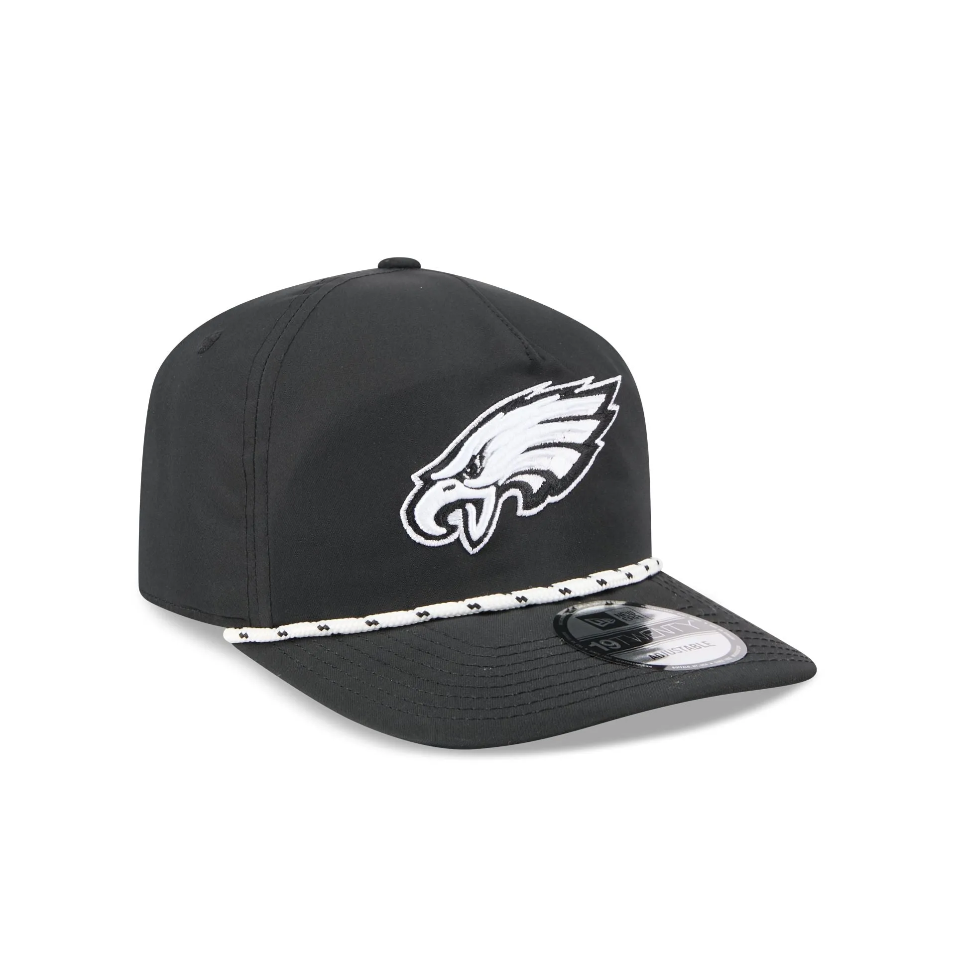 Philadelphia Eagles Black and White Rope 19TWENTY Snapback Hat sold by New Era product image thumbnail 3