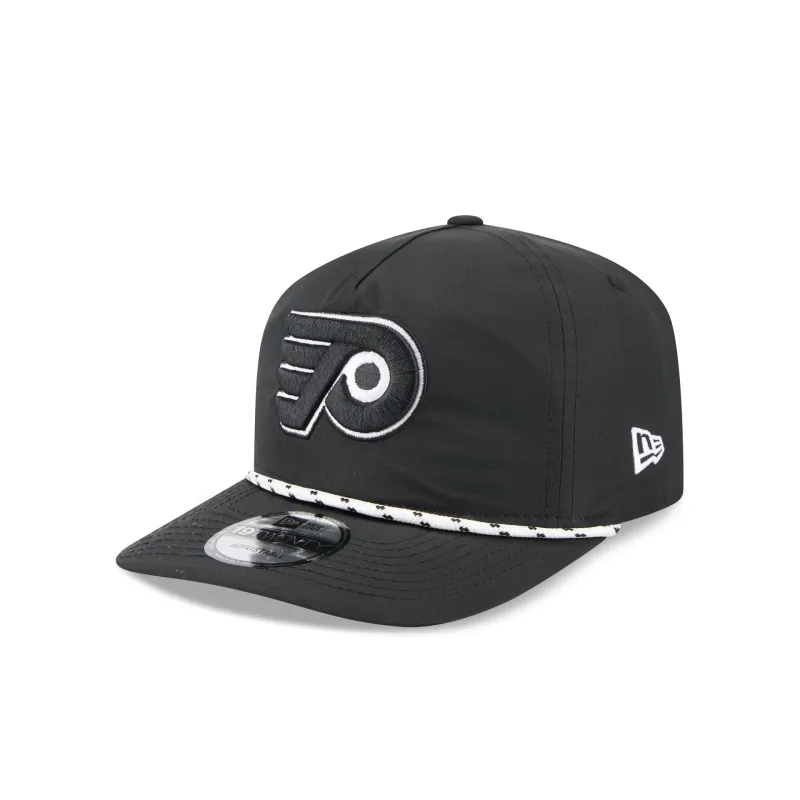 Philadelphia Flyers Black and White Rope 19TWENTY Snapback Hat sold by New Era