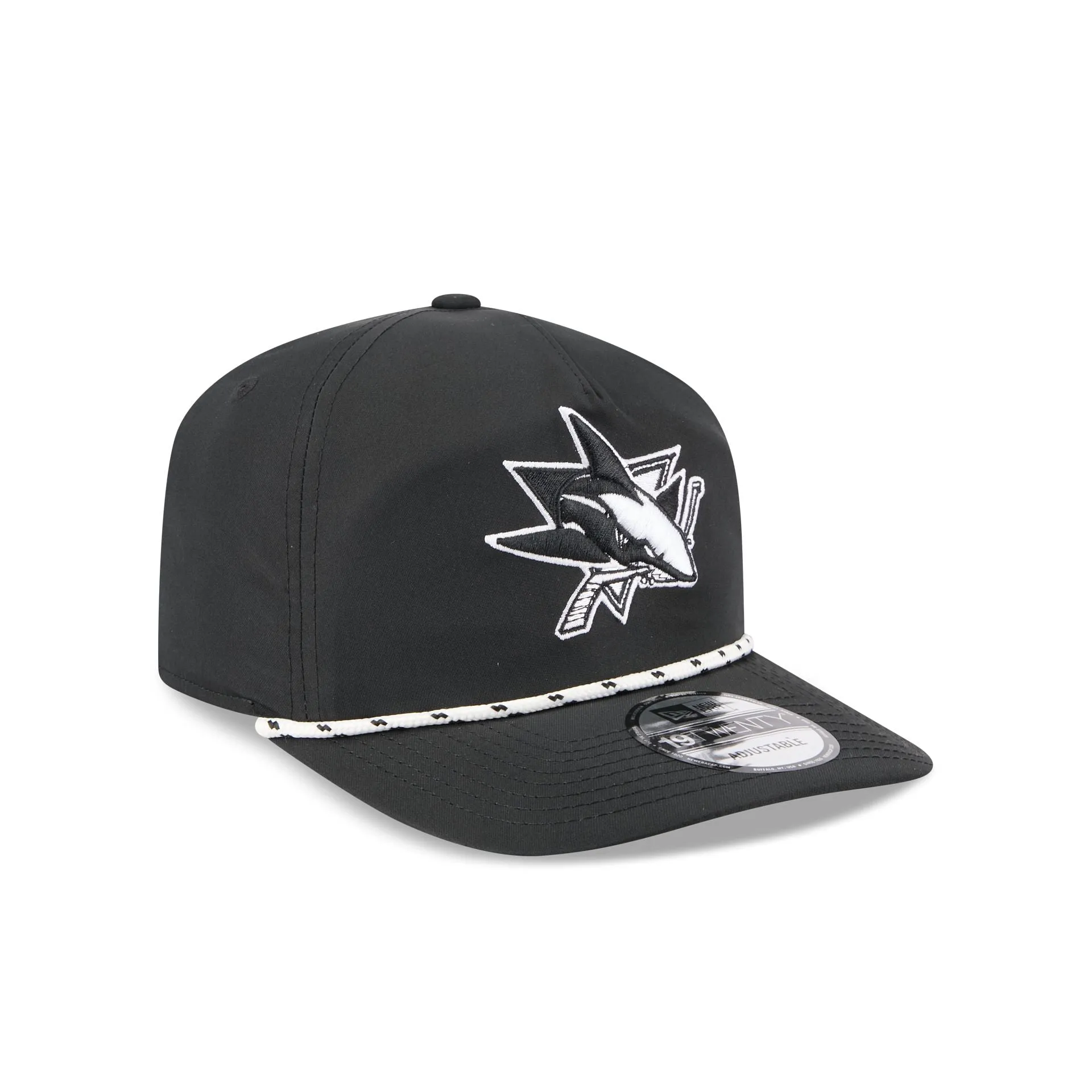 San Jose Sharks Black and White Rope 19TWENTY Snapback Hat sold by New Era product image thumbnail 3