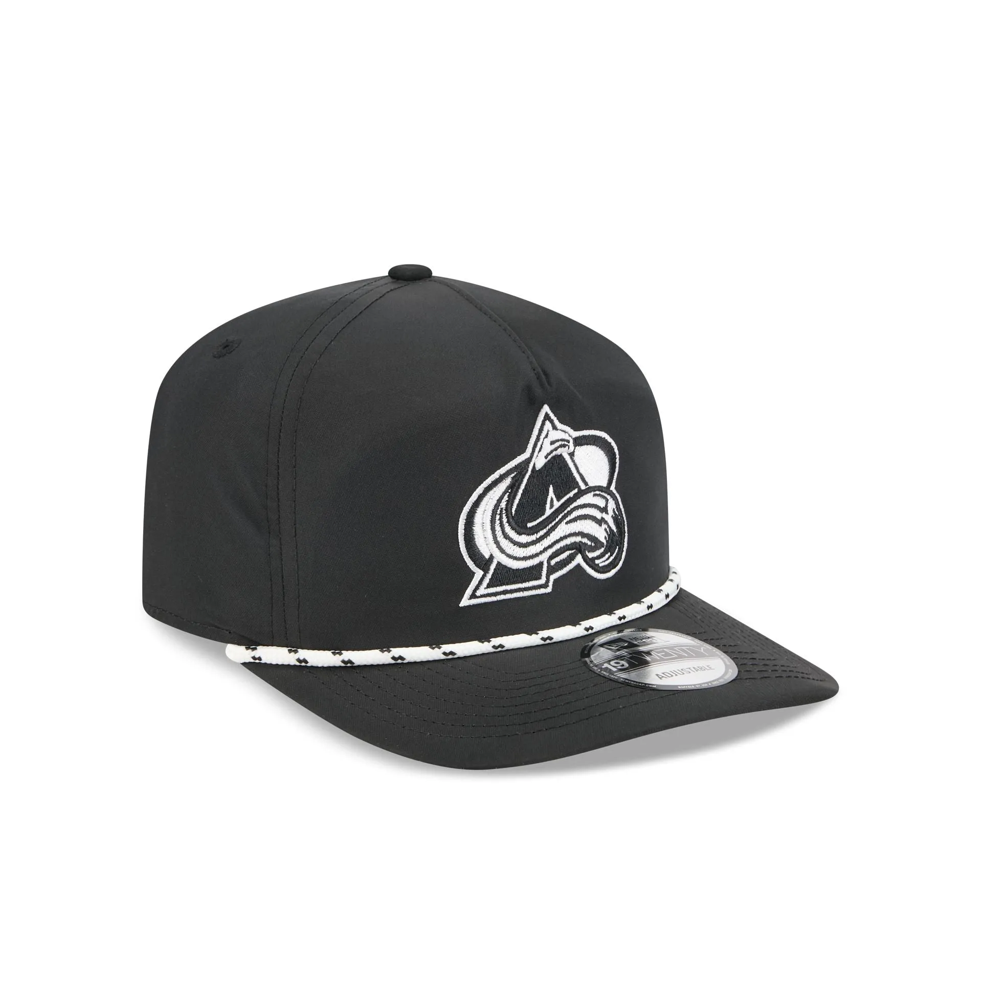 Colorado Avalanche Black and White Rope 19TWENTY Snapback Hat sold by New Era product image thumbnail 3