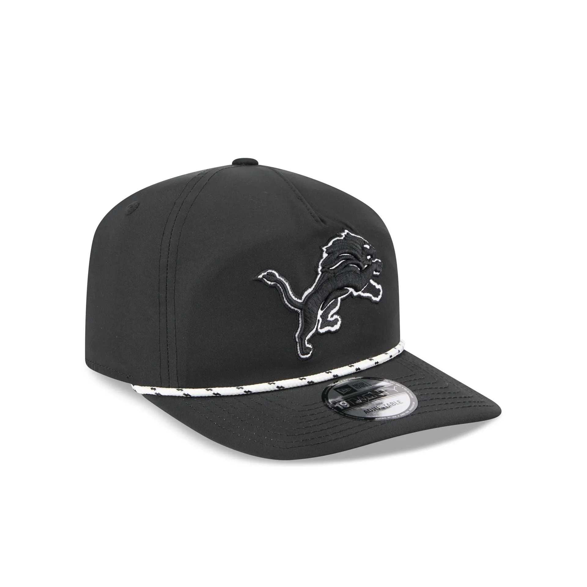 Detroit Lions Black and White Rope 19TWENTY Snapback Hat sold by New Era product image thumbnail 3