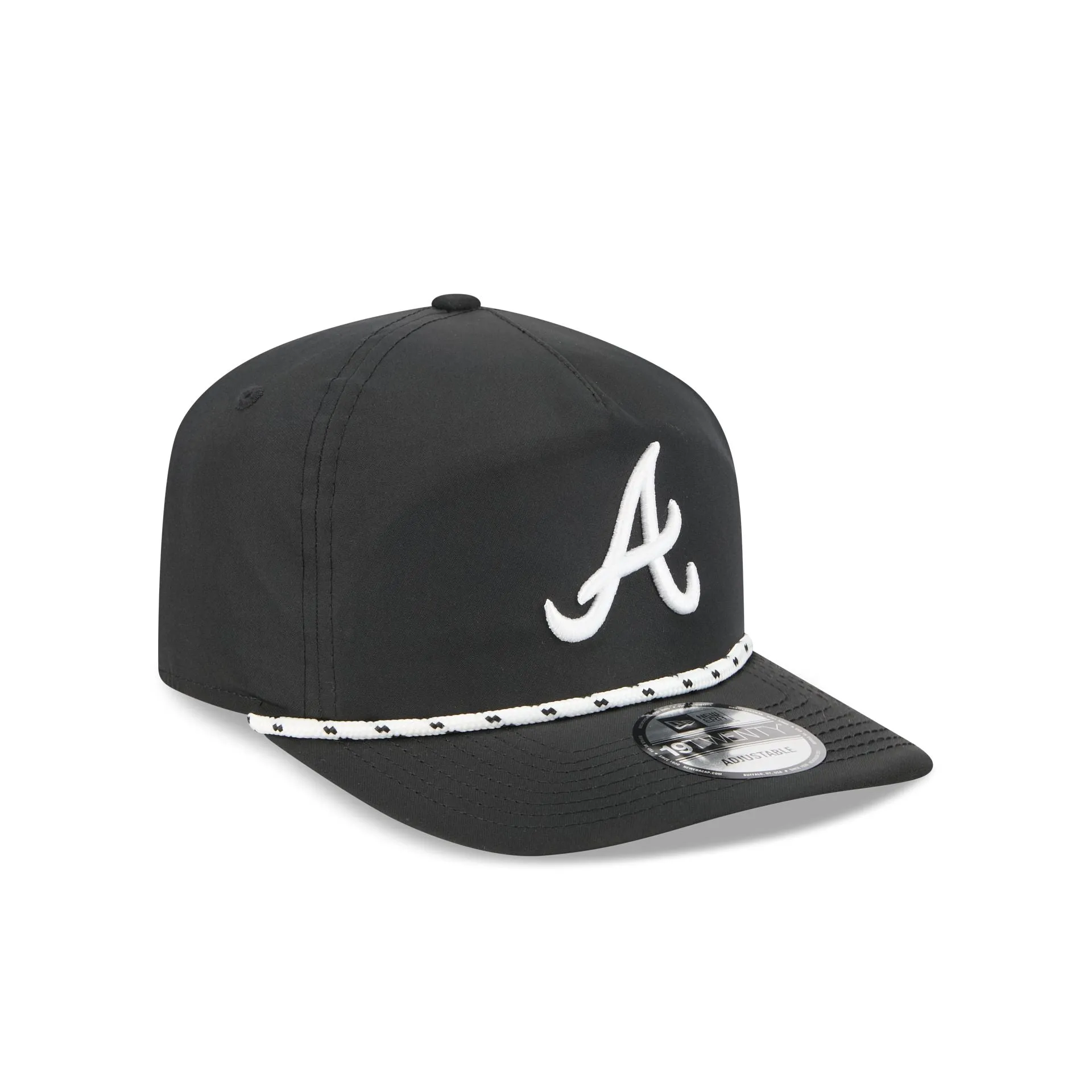 Atlanta Braves Black and White Rope 19TWENTY Snapback Hat sold by New Era product image thumbnail 3