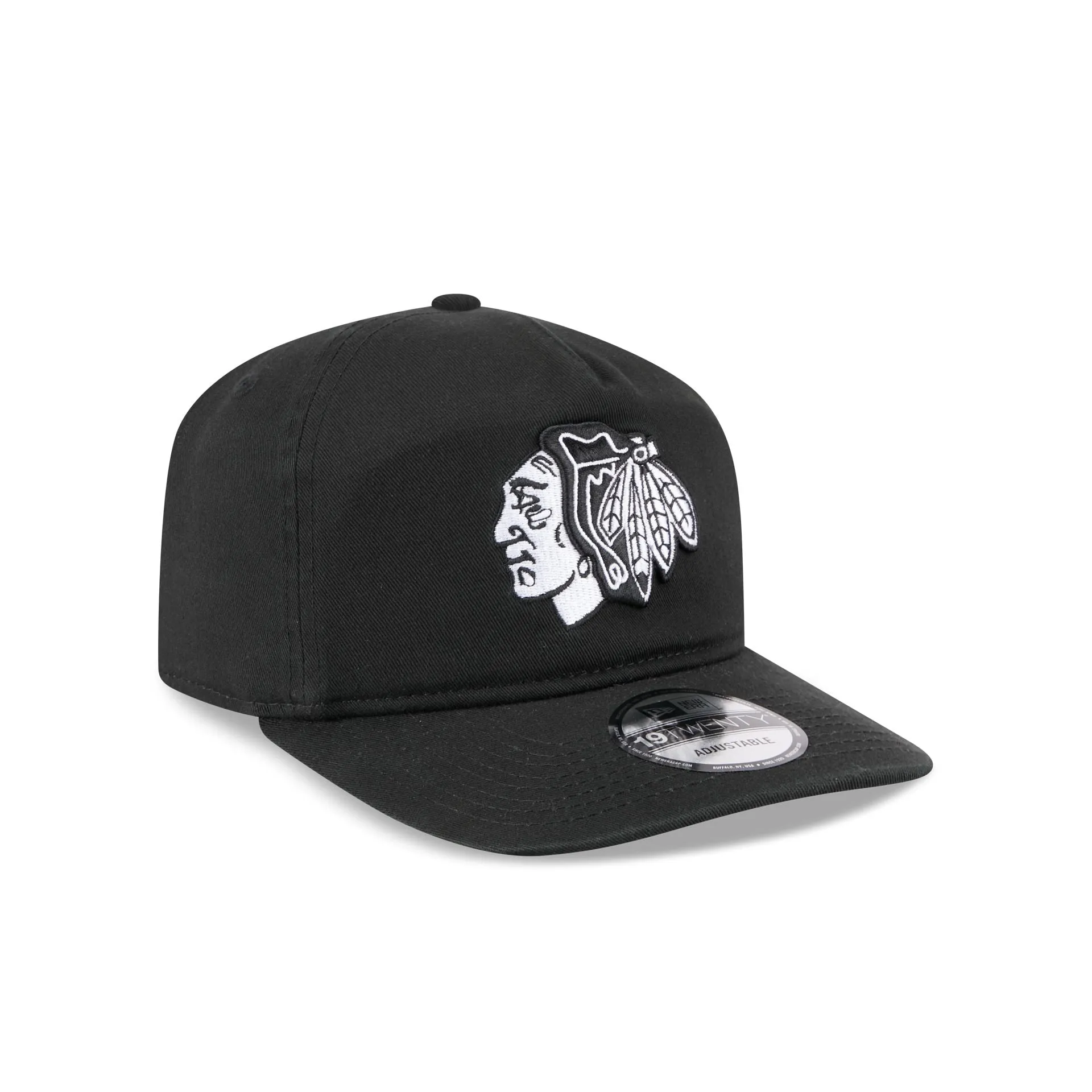 Chicago Blackhawks Black and White 19TWENTY Snapback Hat sold by New Era product image thumbnail 3