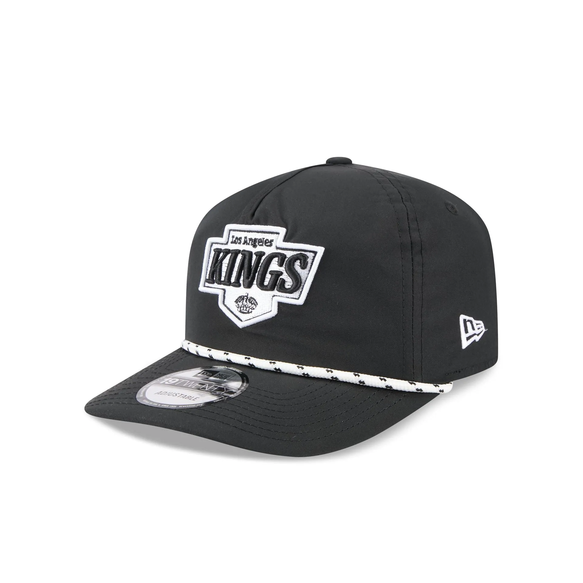 Los Angeles Kings Black and White Rope 19TWENTY Snapback Hat sold by New Era