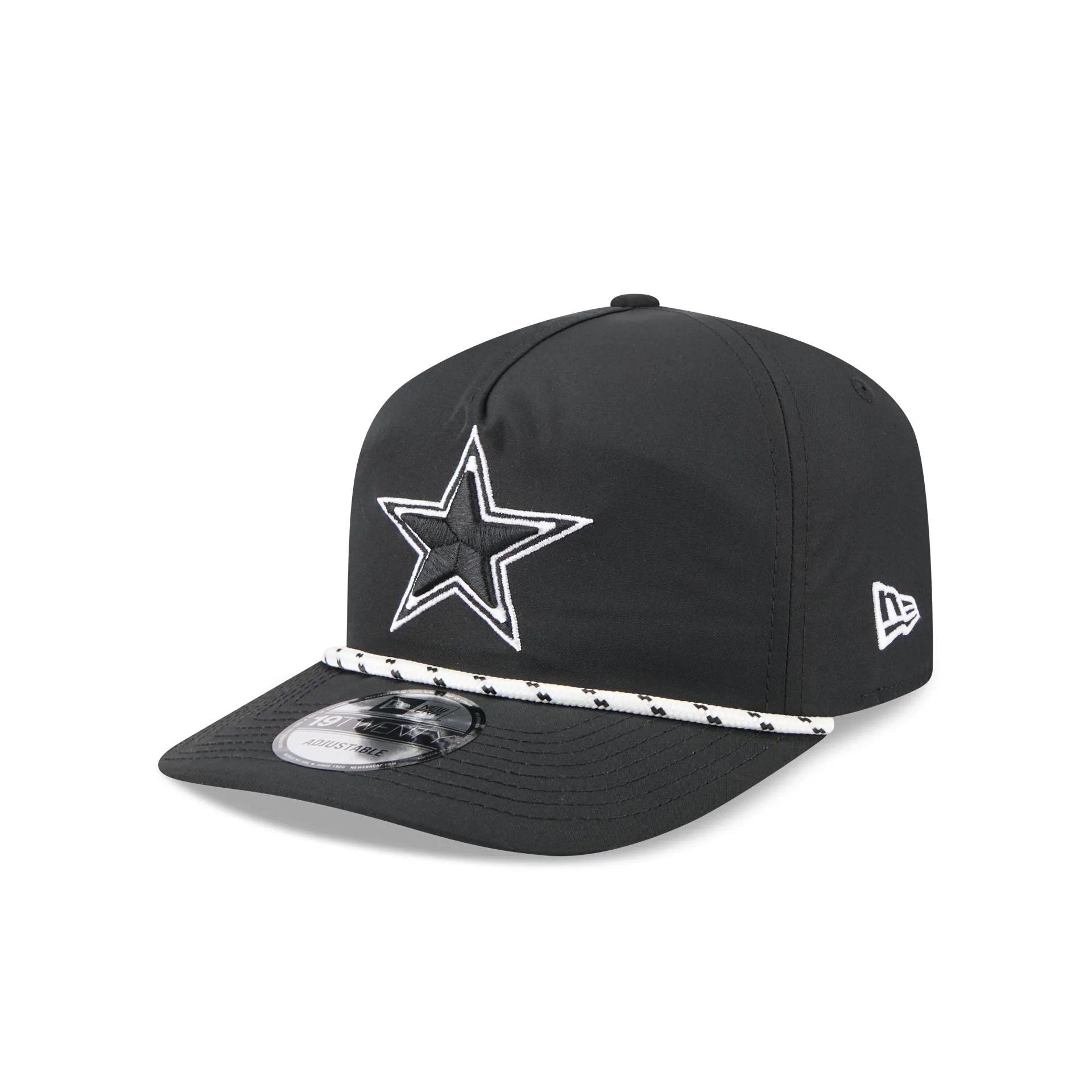 Dallas Cowboys Black and White Rope 19TWENTY Snapback Hat sold by New Era