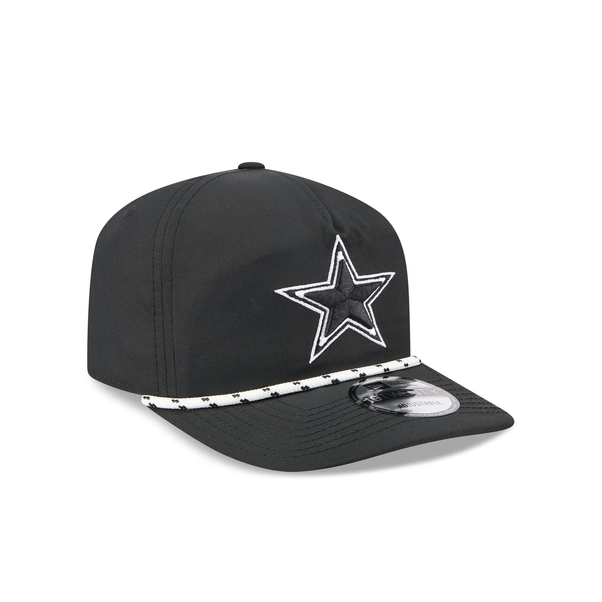 Dallas Cowboys Black and White Rope 19TWENTY Snapback Hat sold by New Era product image thumbnail 3