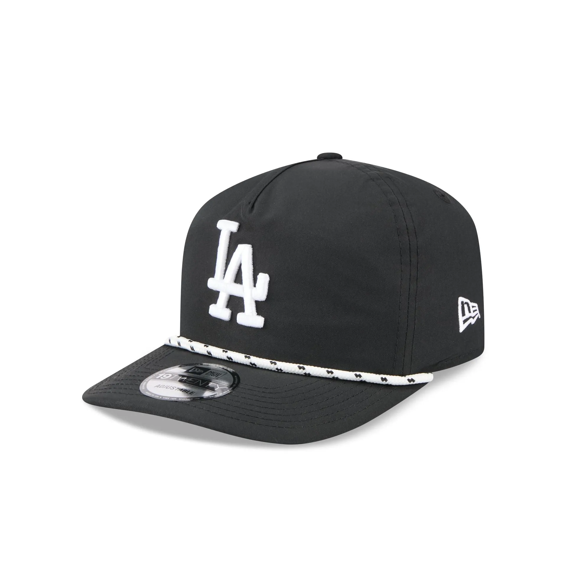 Los Angeles Dodgers Black and White Rope 19TWENTY Snapback Hat sold by New Era