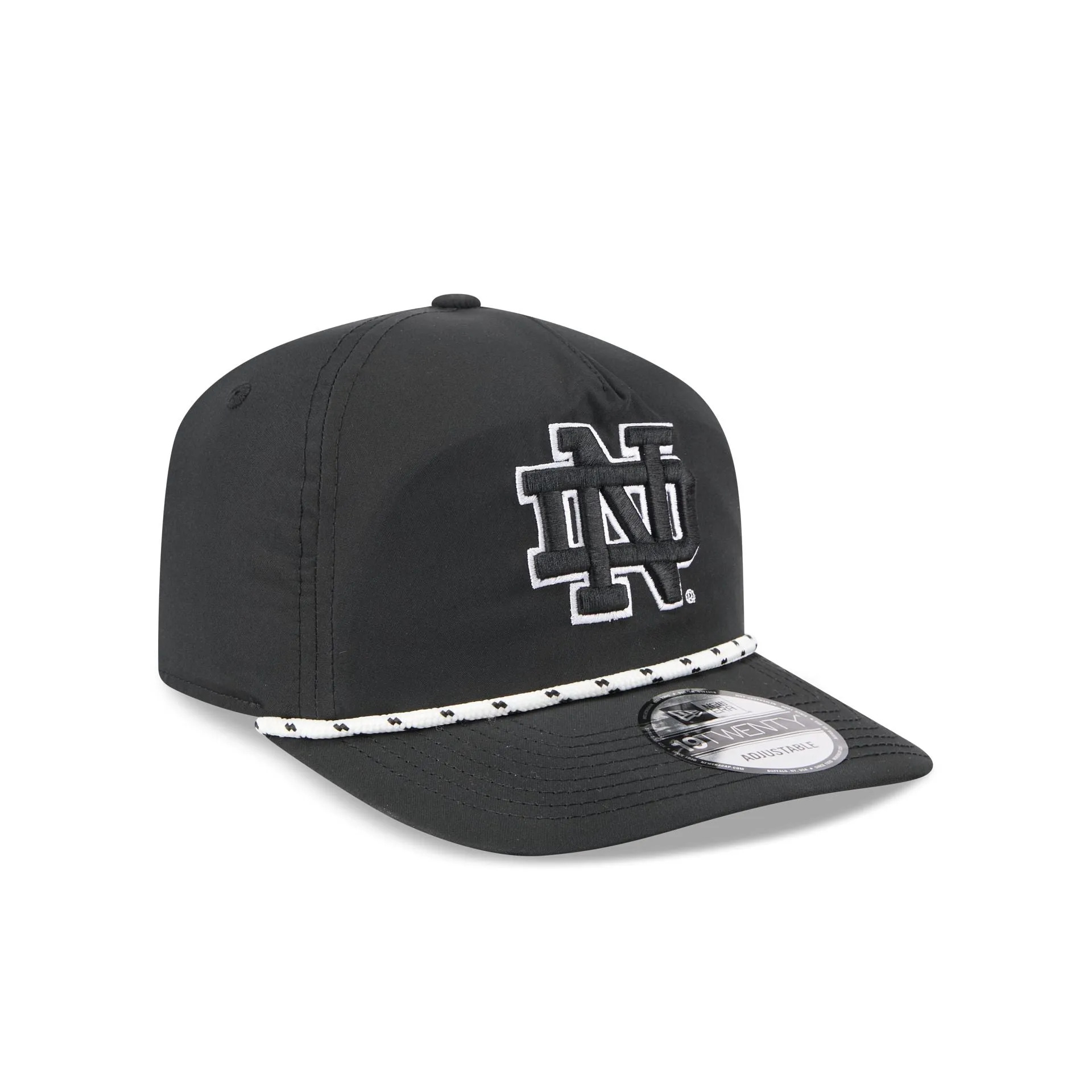 Notre Dame Fighting Irish Black and White Rope 19TWENTY Snapback Hat sold by New Era product image thumbnail 3