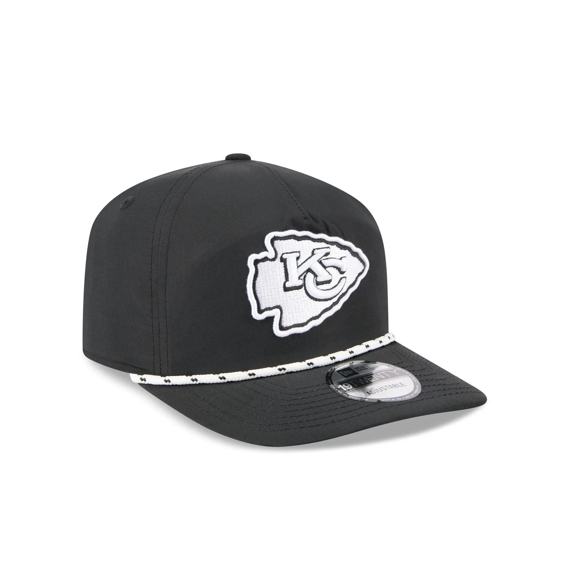 Kansas City Chiefs Black and White Rope 19TWENTY Snapback Hat sold by New Era product image thumbnail 3