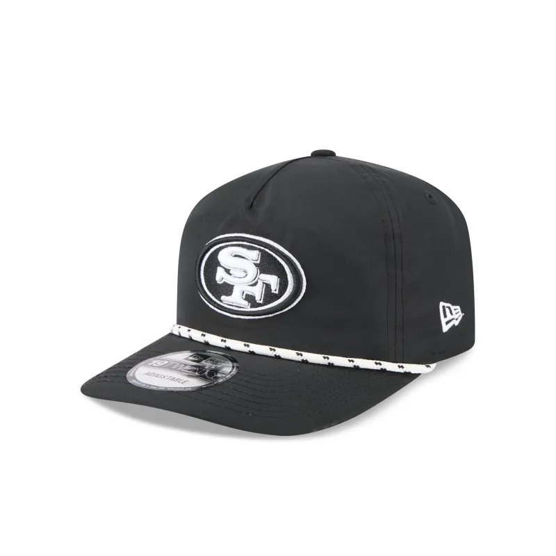 San Francisco 49ers Black and White Rope 19TWENTY Snapback Hat sold by New Era