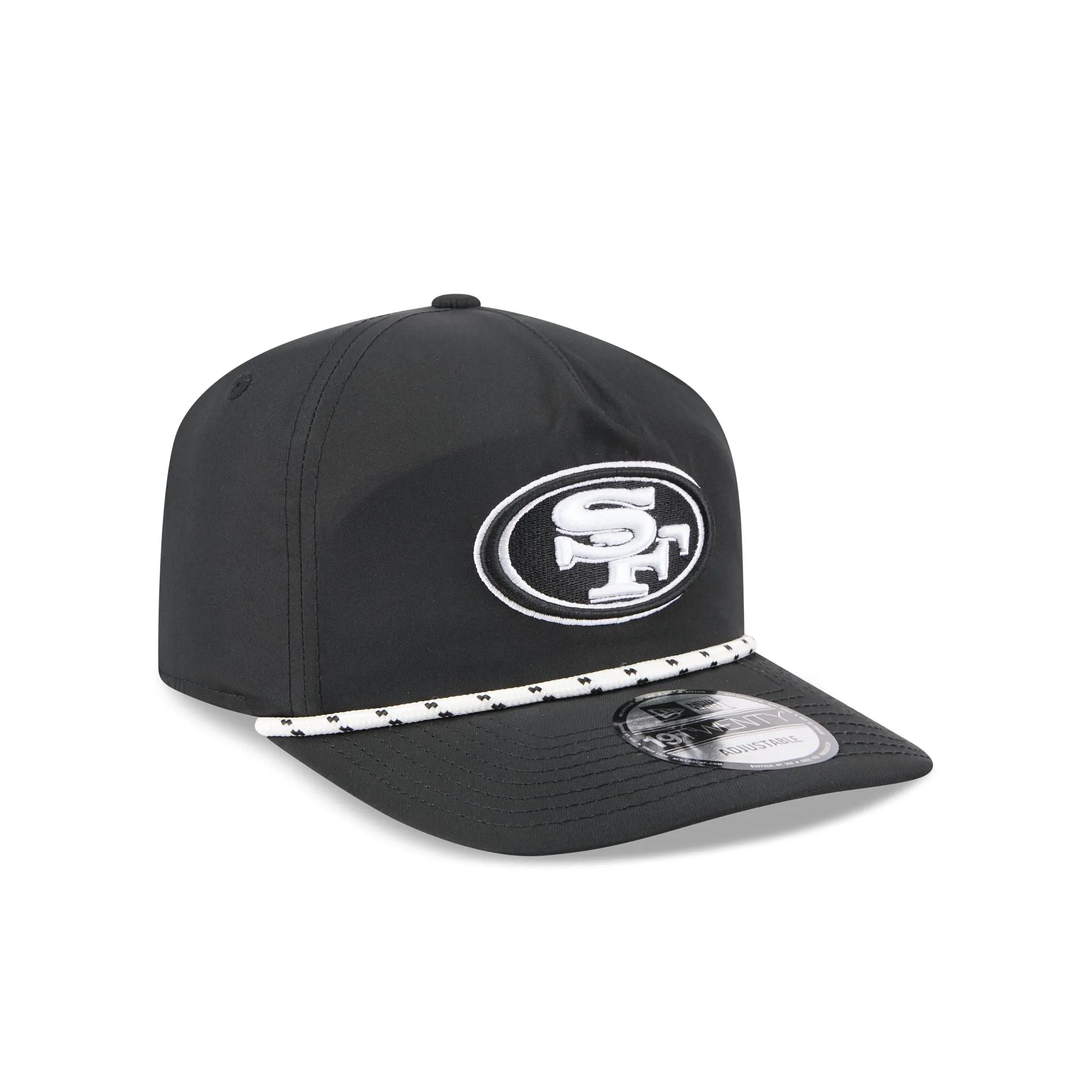 San Francisco 49ers Black and White Rope 19TWENTY Snapback Hat sold by New Era product image thumbnail 3