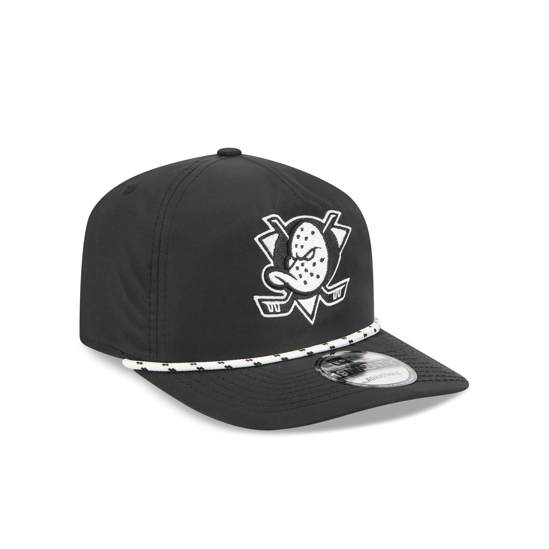 Anaheim Ducks Black and White Rope 19TWENTY Snapback Hat sold by New Era product image thumbnail 3