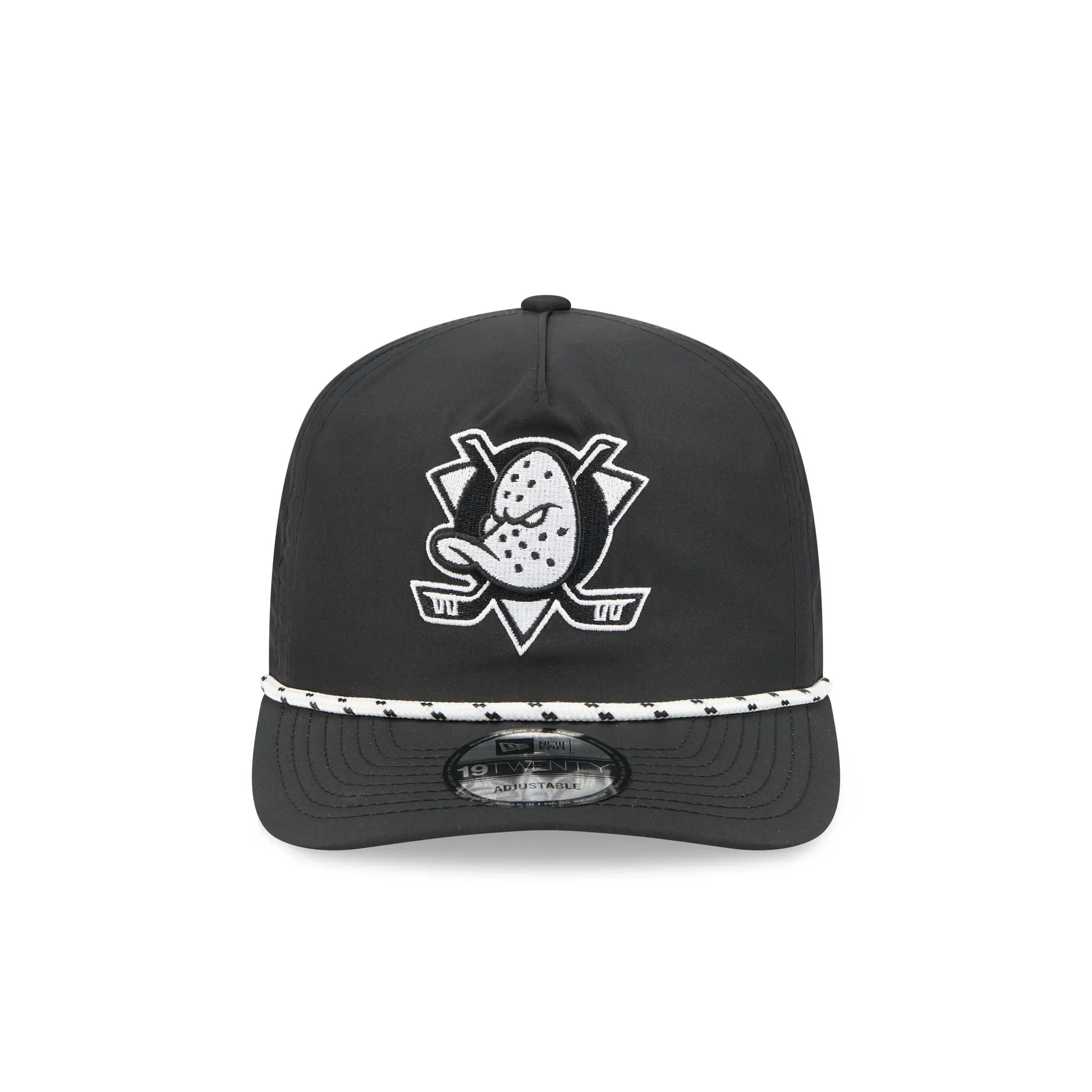 Anaheim Ducks Black and White Rope 19TWENTY Snapback Hat sold by New Era product image thumbnail 2