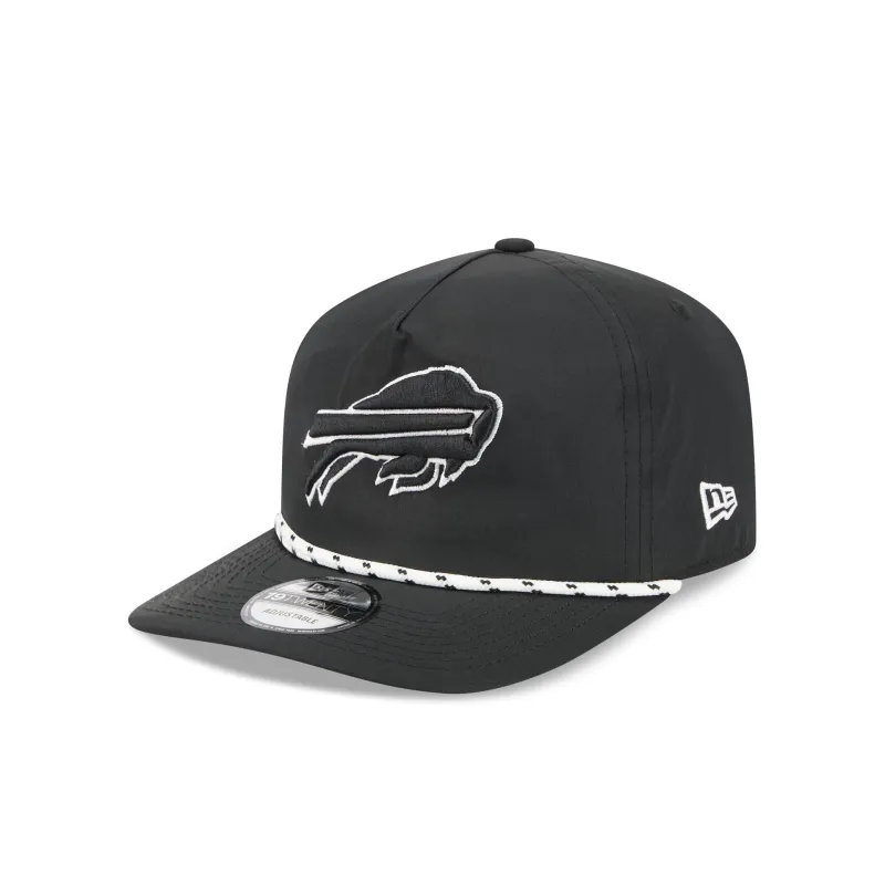 Buffalo Bills Black and White Rope 19TWENTY Snapback Hat sold by New Era