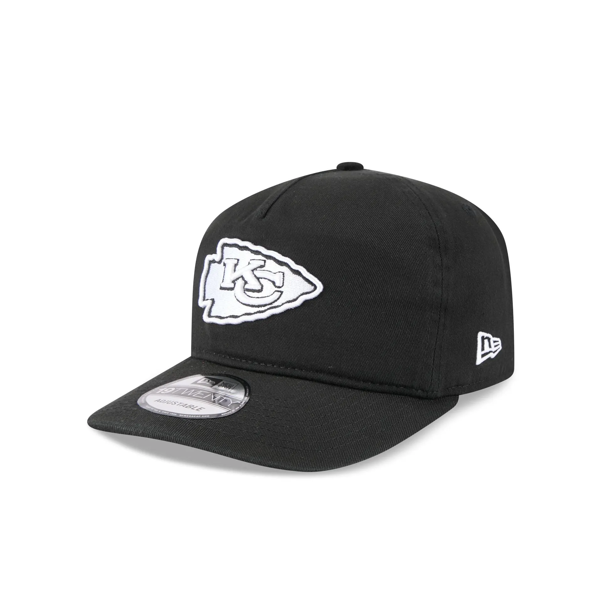 Kansas City Chiefs Black and White 19TWENTY Snapback Hat sold by New Era