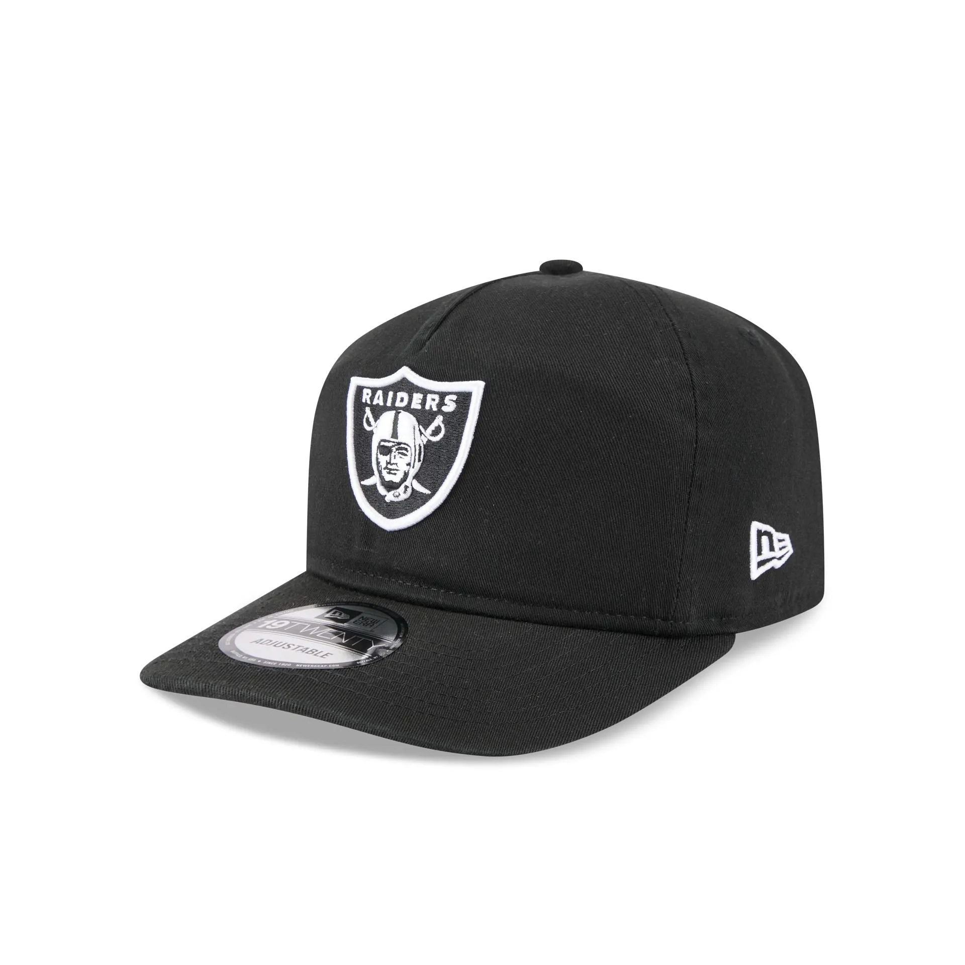 Las Vegas Raiders Black and White 19TWENTY Snapback Hat sold by New Era