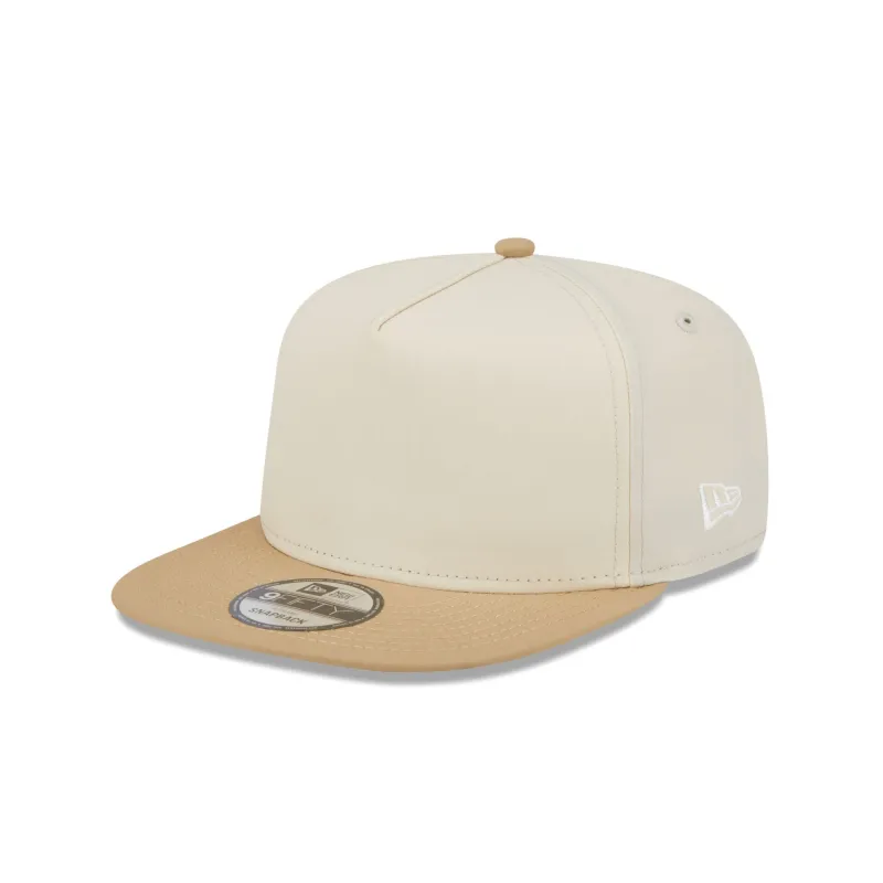 New Era Cap Cotton Nylon Tan Visor 9FIFTY A-Frame Snapback Hat sold by New Era