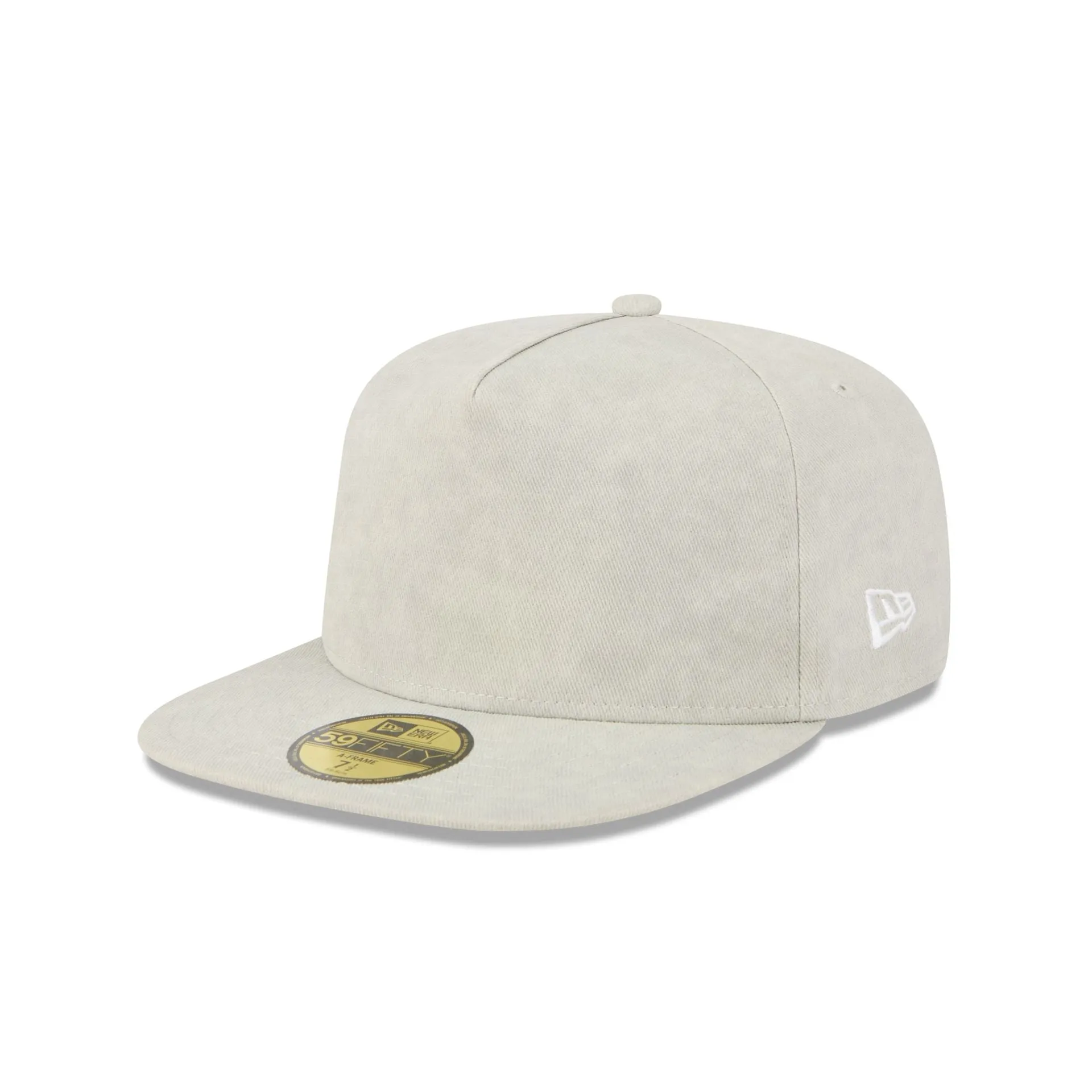 New Era Cap Washed Twill Light Biege 59FIFTY A-Frame Fitted Hat sold by New Era
