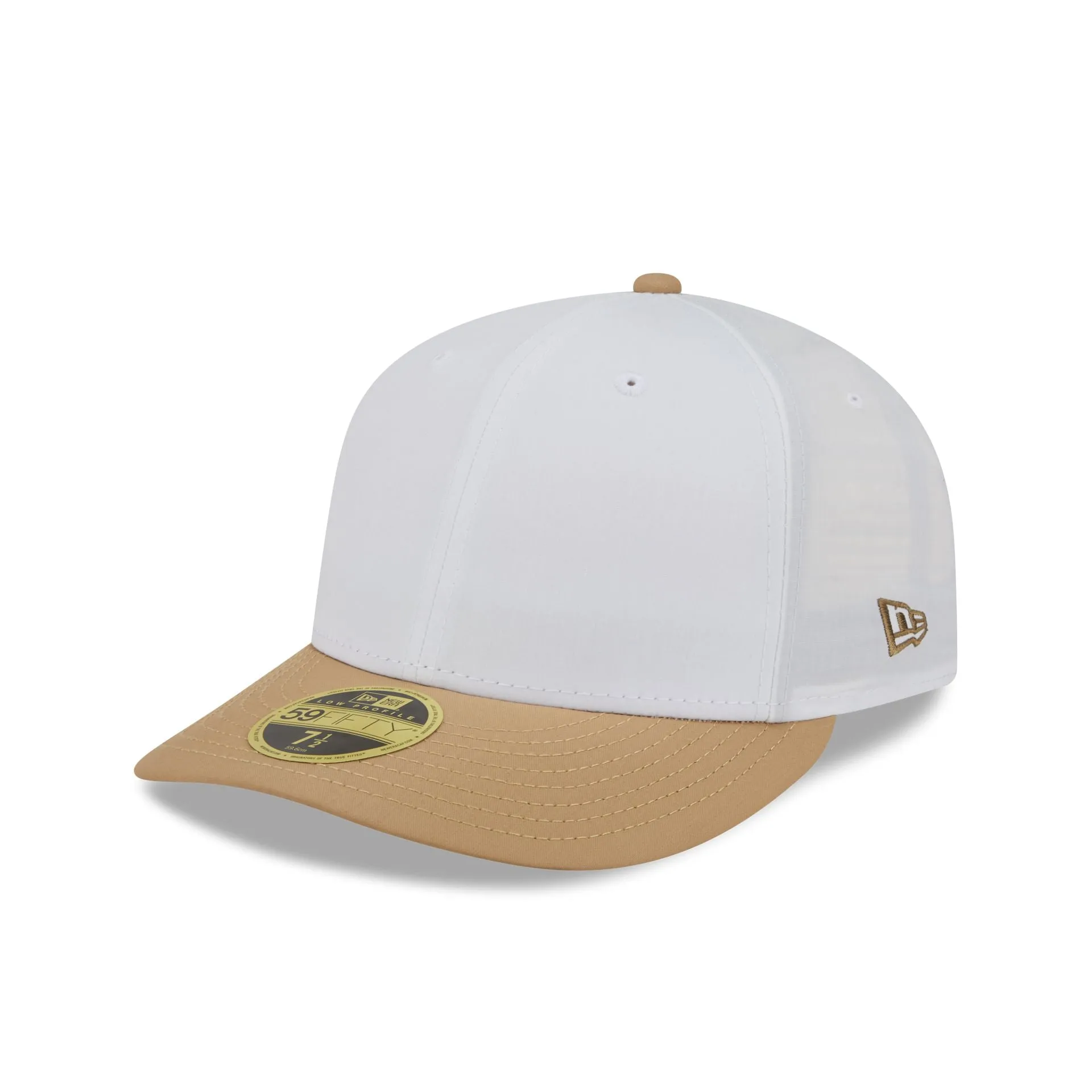 New Era Cap Cotton Nylon Tan Visor Low Profile 59FIFTY Fitted Hat sold by New Era
