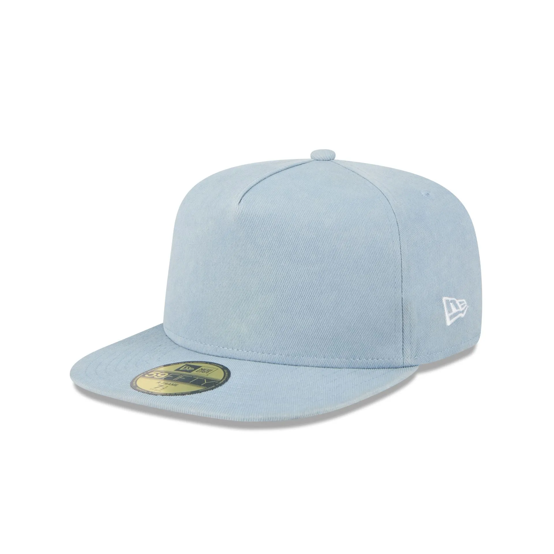 New Era Cap Washed Twill Sky Blue 59FIFTY A-Frame Fitted Hat sold by New Era
