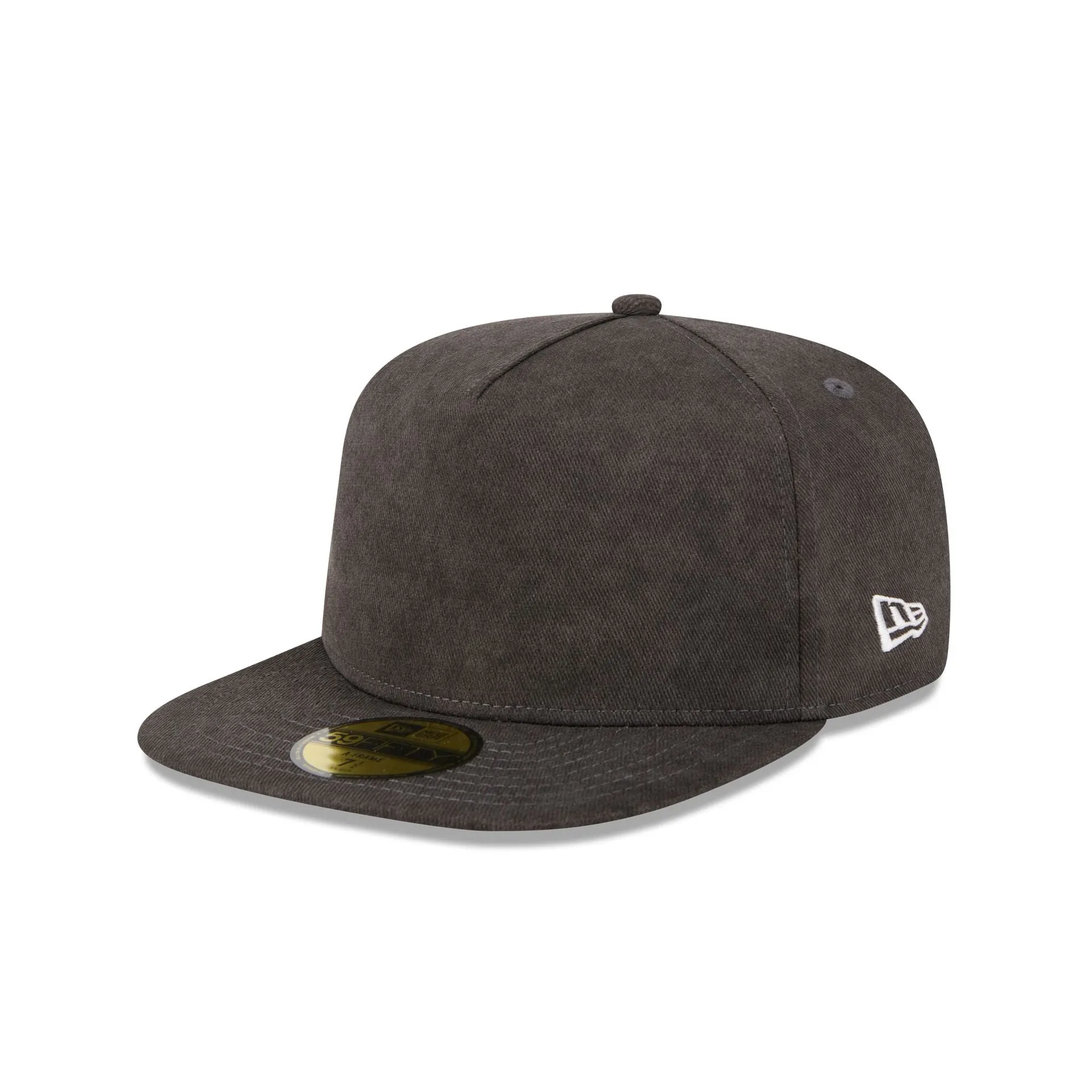 New Era Cap Washed Twill Black 59FIFTY A-Frame Fitted Hat sold by New Era