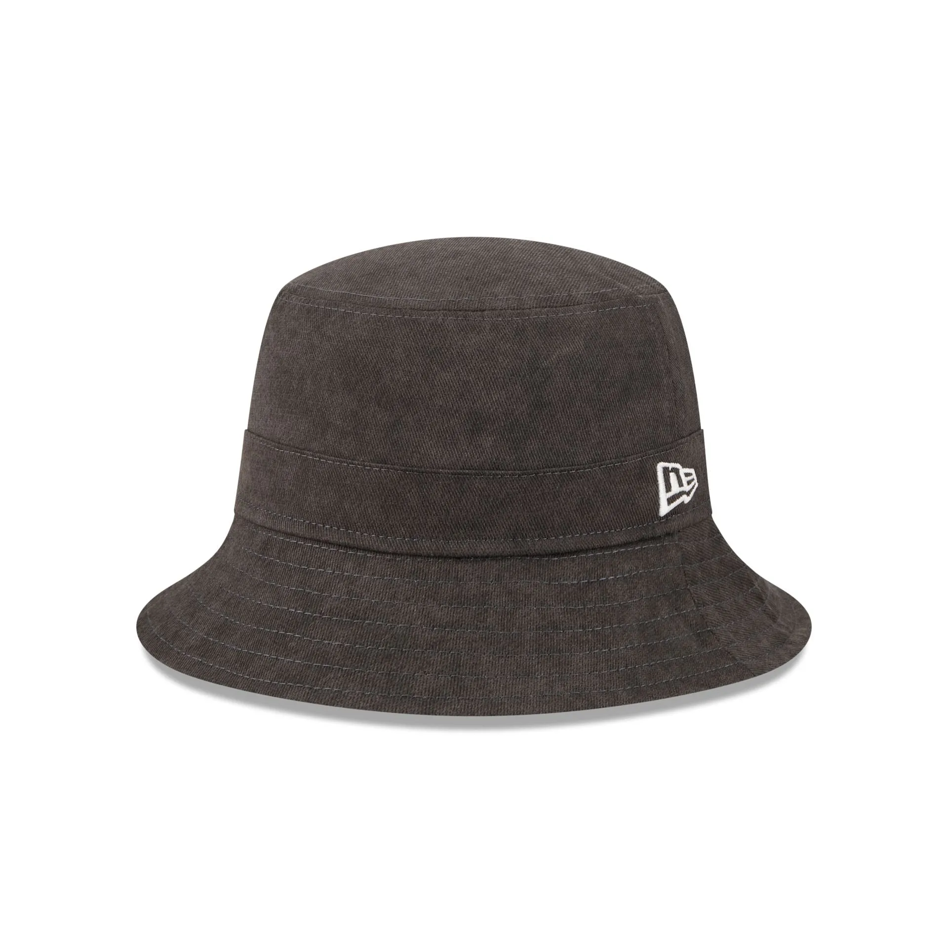 New Era Cap Washed Twill Black Bucket Hat sold by New Era