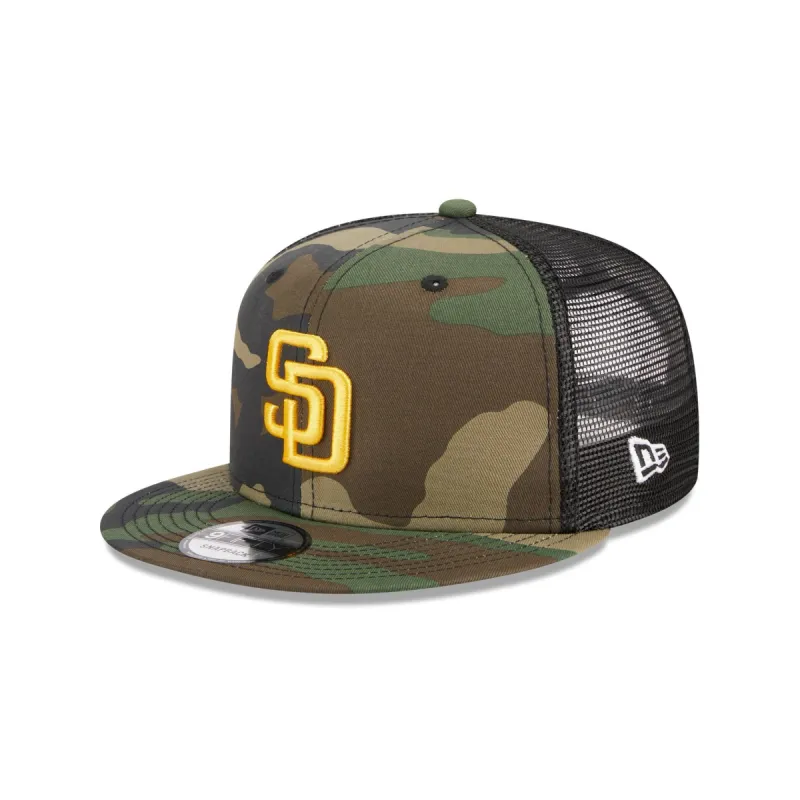 San Diego Padres Camo 9FIFTY Trucker Snapback Hat sold by New Era