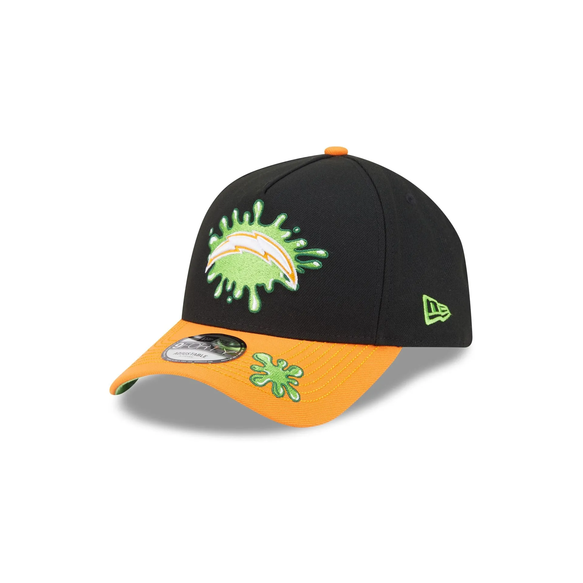 Nickelodeon Slime x Los Angeles Chargers 9FORTY A-Frame Snapback Hat sold by New Era