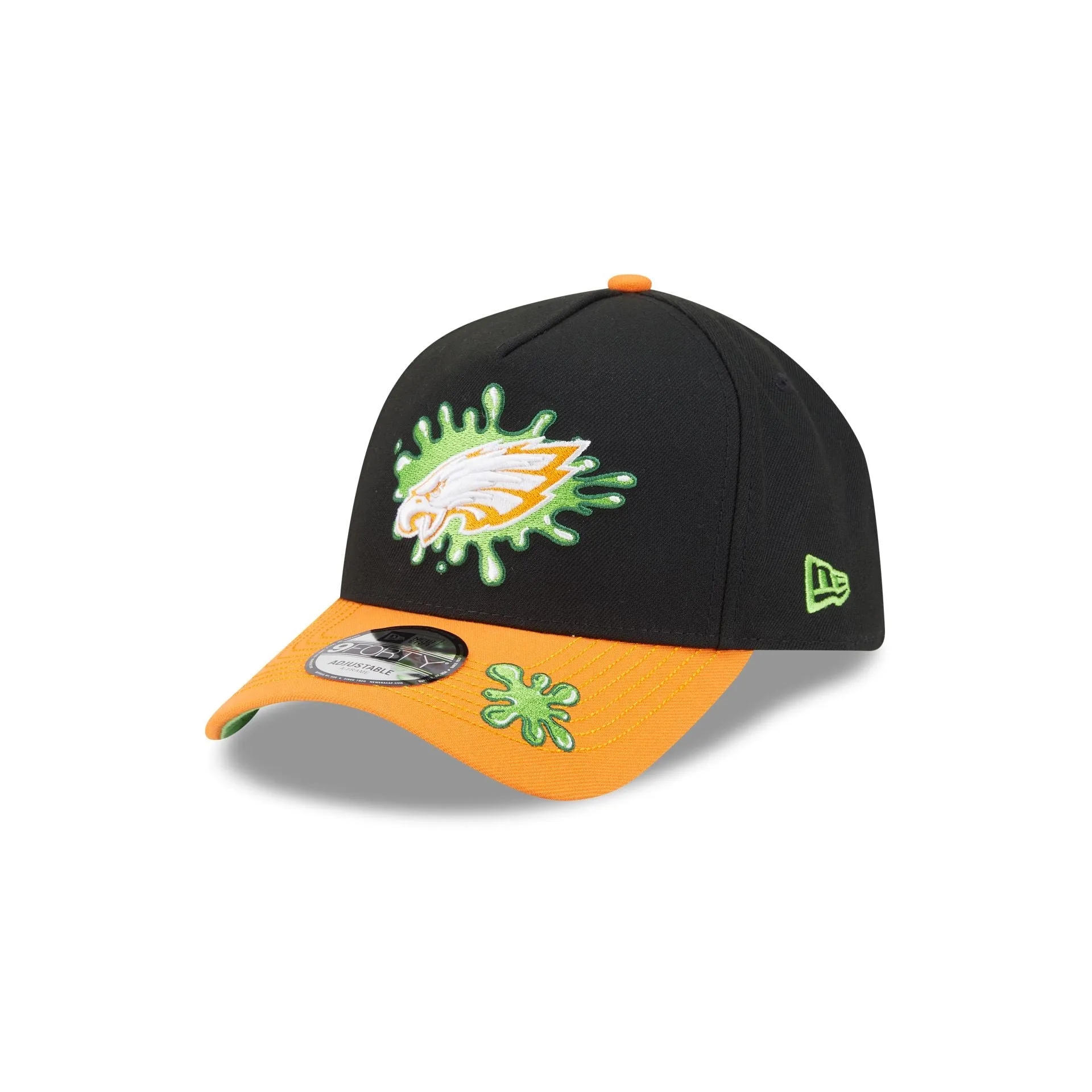 Nickelodeon Slime x Philadelphia Eagles 9FORTY A-Frame Snapback Hat sold by New Era