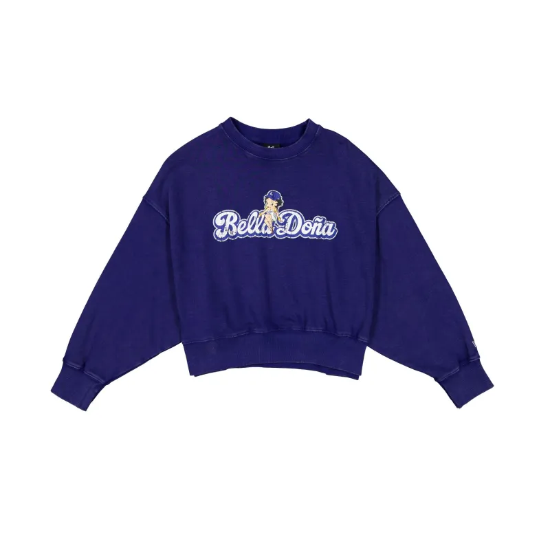 Bella Doña x Betty Boop x Los Angeles Dodgers Women's Boxy Crewneck made by New Era