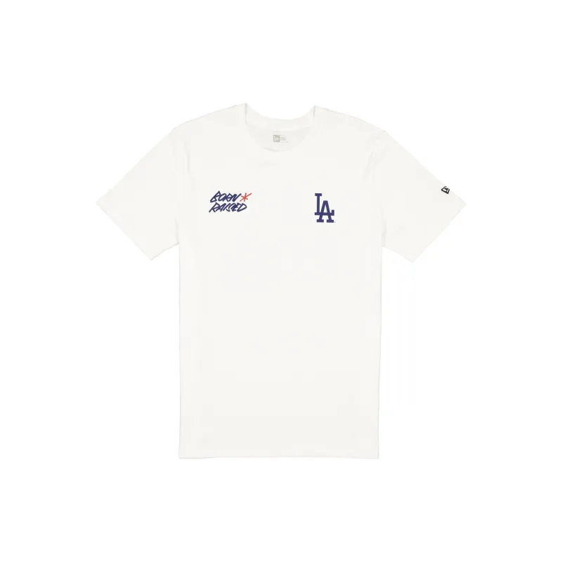 Born x Raised x Los Angeles Dodgers Basic White T-Shirt sold by New Era