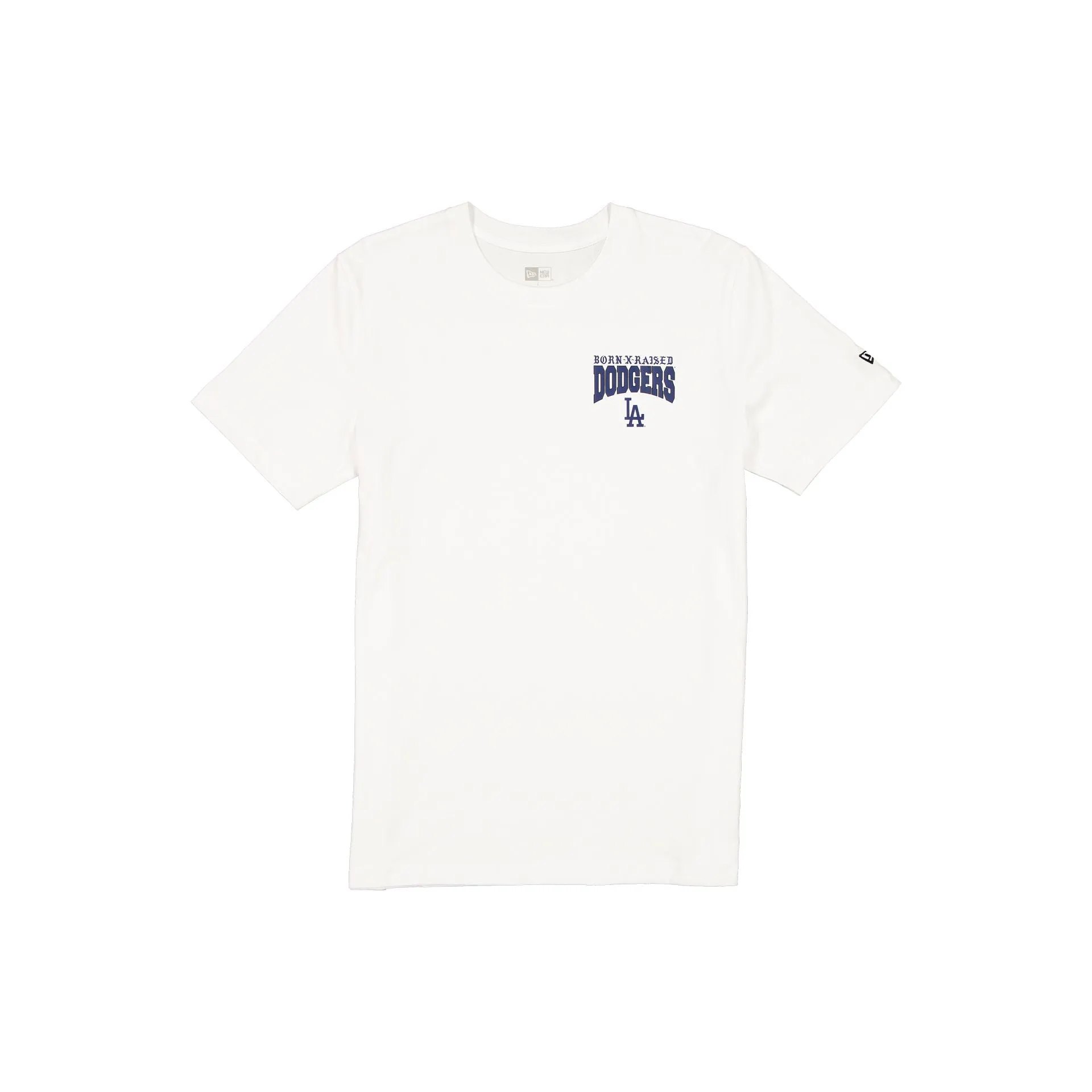 Born x Raised x Los Angeles Dodgers Bleeds Blue White T-Shirt sold by New Era