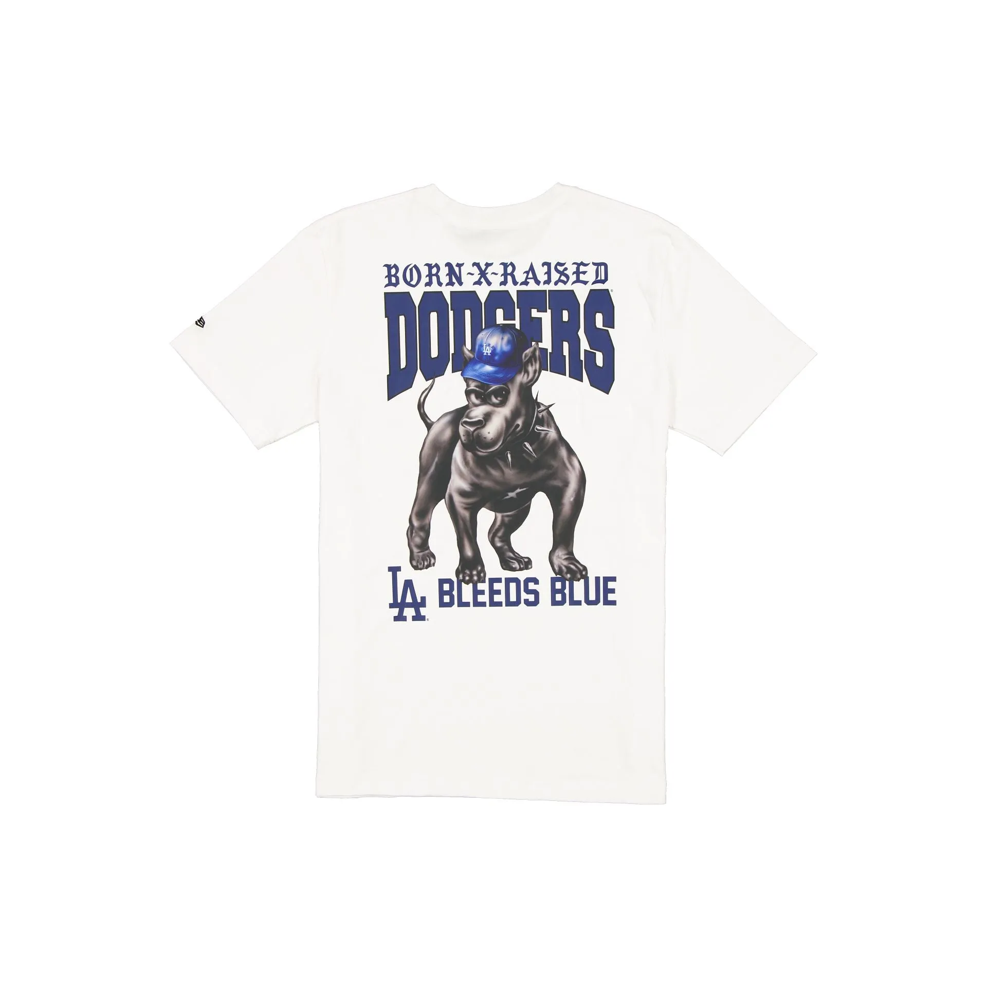 Born x Raised x Los Angeles Dodgers Bleeds Blue White T-Shirt sold by New Era product image thumbnail 2