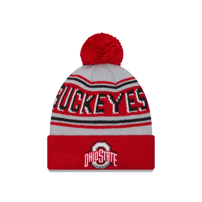 Ohio State Buckeyes Go-To Pom Knit Hat sold by New Era