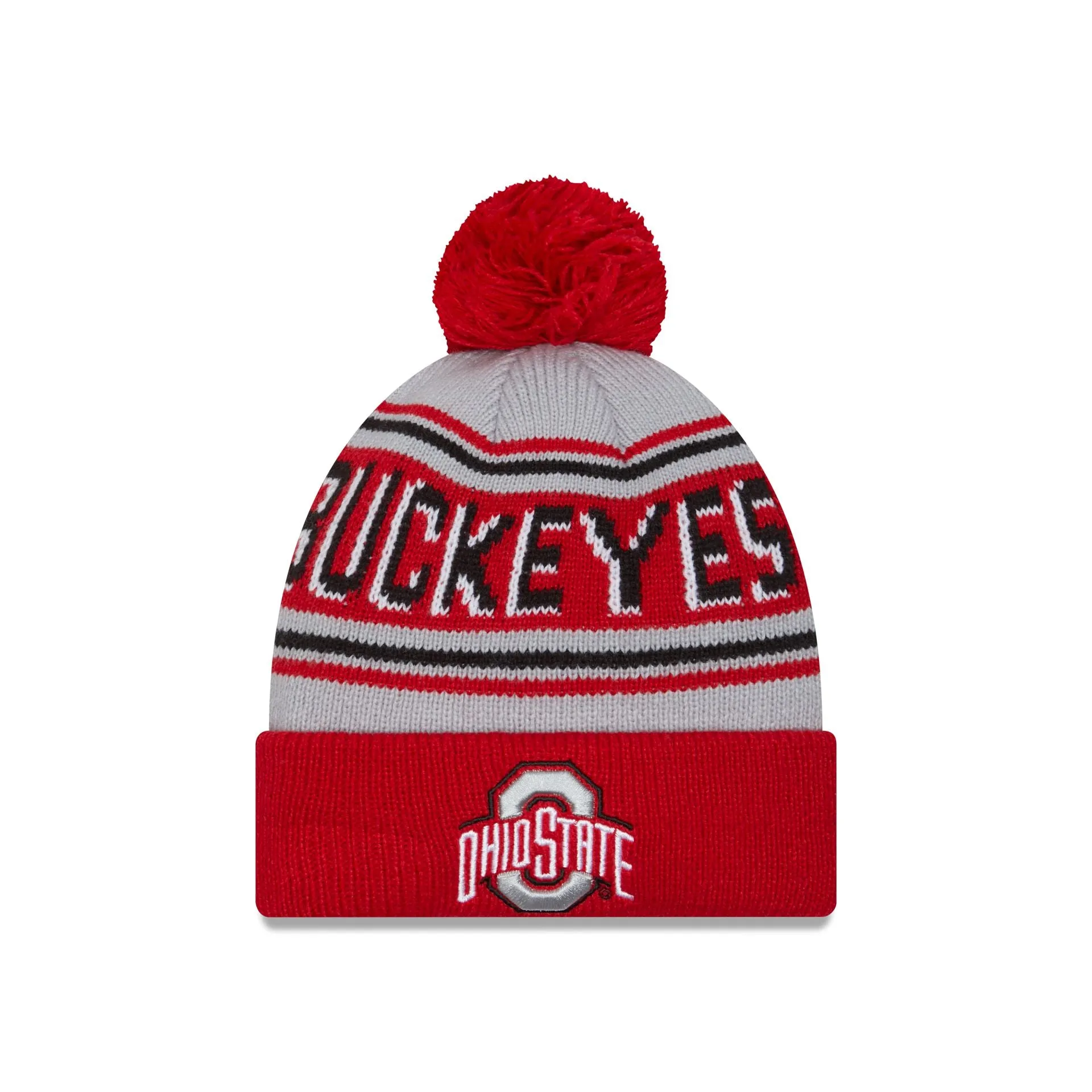 Ohio State Buckeyes Go-To Pom Knit Hat sold by New Era