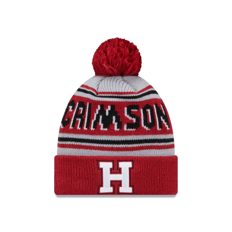 Harvard Crimson Go-To Pom Knit Hat sold by New Era