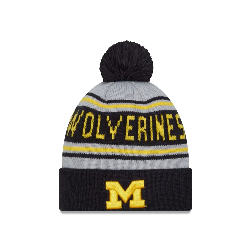 Michigan Wolverines Go-To Pom Knit Hat sold by New Era