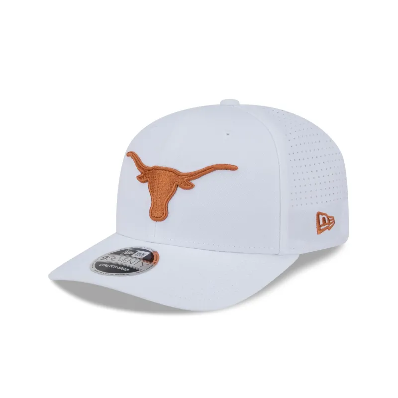 Texas Longhorns Optic White Performance 9SEVENTY Stretch-Snap Hat sold by New Era
